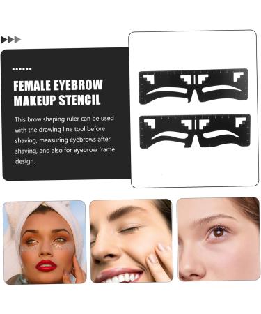 PLAFOPE 2pcs Eyebrow Ruler Microblading Template Mini Eyebrow Measuring Tool Eyebrow Trimming Designer - Buy Online on GoSupps.com