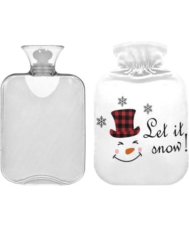 Snowman Let It Snow Hot Water Bottle - 1L Heat Therapy Relief | Cozy Bed Warmer & Cold Pack Cover - Buy Online on GoSupps.com