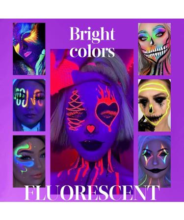 10 Colors Glow Face & Body Paint - Water-Soluble for All Skin Types | Halloween Festival Glow Party Supplies - Buy Online on GoSupps.com