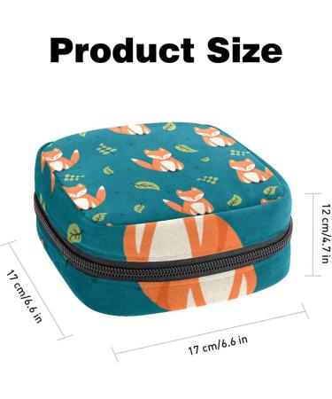 Fox Pattern Sanitary Napkin Storage & Travel Makeup Bag - GIAPB Period Bag Color4568 - Buy Online on GoSupps.com