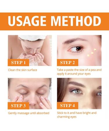 Natural Vitamin C Eye Cream Brightening Eye Cream Vitamin C Anti-Ageing Eye Moisturiser Vitamin C Anti-Fatigue Eye Cream Eye Lightening Cream Against Dark Circles and Crow's Feet 30 g - Buy Online on GoSupps.com