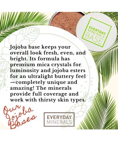 Everyday Minerals Base | Golden Fair 0W Jojoba Base Mineral Makeup Foundation - Ideal for Warm Undertones & Dry Skin - Buy Online on GoSupps.com