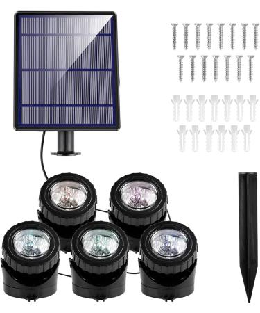 Coreslux RGB Solar Pond Lighting - Adjustable IP68 Waterproof Underwater Spotlights (5 Pack) for Garden & Diving - Buy Online on GoSupps.com