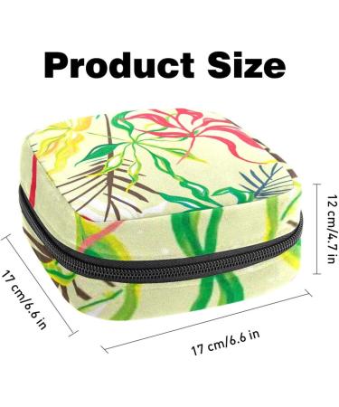 Leaf Pattern Napkin Storage Bag - Portable Menstrual Cup & Breastfeeding Holder for Women Teens & Girls - Buy Online on GoSupps.com