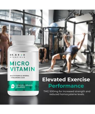 Dr Brad Daily Low Dose MultiVitamin & Mineral Supplement for Men & Women to Support Cognitive Performance & Memory + Hyaluronic Acid for Skin Health (120 Count Non-GMO) - Buy Online on GoSupps.com