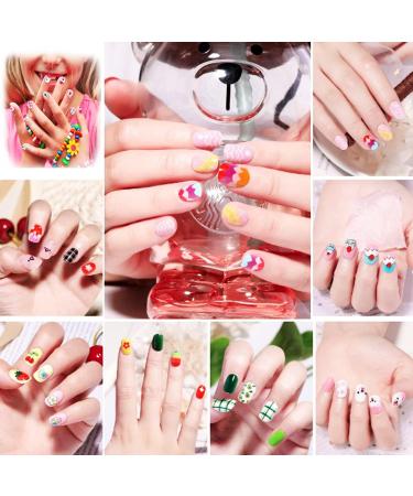 144 Pieces Kids Stick On Nails Full Cover Children False Nails Short Kids Press on Nails Sets Fake Cartoon Nails for Girls - Buy Online on GoSupps.com