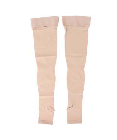 Compression socks breathable elastic thin high open stockings increase blood circulation.Compression socks for sports nurse medicine running (XXL)