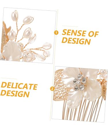 Beavorty Gold Leaf Side Comb Women Hair Pin Decorative Hair Combs Hair Comb Clip Comb Clips for Hair Girl Headpieces for Wedding Hair Side Comb Leaf Hair Accessories Bridal Hair Clips - Buy Online on GoSupps.com