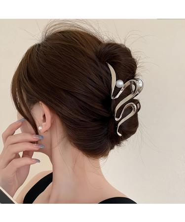 Large Pearl Hair Claw Clip for Strong Hold and Styling - Non-Slip Hair Clamp Barrette for Women and Girls - Buy Online on GoSupps.com
