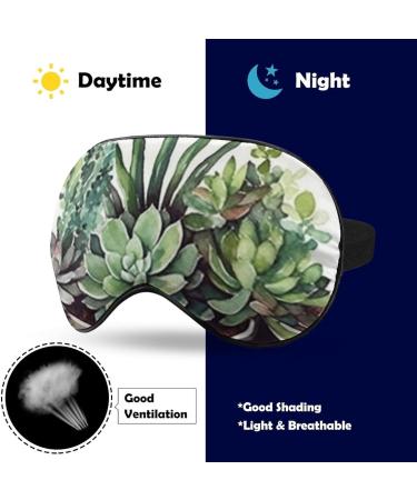 Succulent Sleep Eye Mask for Women Men - Elastic Strap for Sleep, Travel, Nap - Buy Online on GoSupps.com