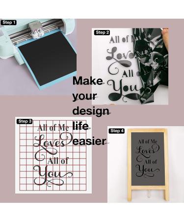 HTVRONT Black Permanent Vinyl Roll - 12 x 50 FT Adhesive Sheets for Cricut, Silhouette, Cameo - Glossy Black - Buy Online on GoSupps.com