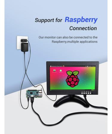 Eyoyo 8 inch HDMI LCD Monitor | Portable 1280x720 IPS Screen | HDMI/VGA/AV/BNC Input | Wall Bracket & Remote Control | for PC CCTV Security Camera Raspberry Pi - Buy Online on GoSupps.com