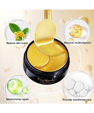 YiJiaBa 24k Gold Under Eye Mask - Collagen Eye Patches for Anti-Wrinkle & Anti Aging - 30 Pairs - Buy Online on GoSupps.com