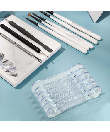Generic 5 Grid Nail Art Brush Holder Nail Art Pen Rest Portable Brush Display Stand for Gel Brush Drawing Pens Makeup Brushes transparent - Buy Online on GoSupps.com