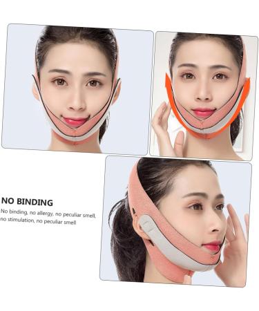 WOONEKY Thin Face Belt Chin Reducer Patch Lifting Bandage Facial Spandex Orange - Buy Online on GoSupps.com