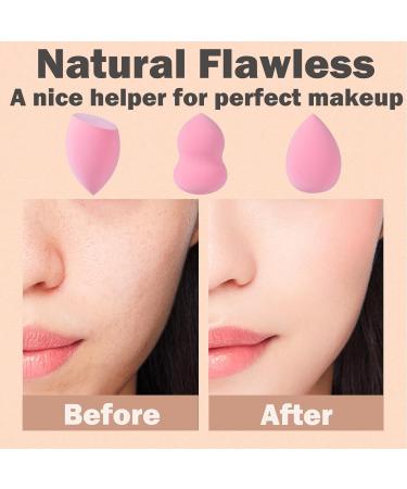TCPENG Makeup Sponge for Blending Liquid Foundation Cream & Powder - Easy to Clean Super Soft & Non Latex Beauty Blender Concealer Applicator (3 Pack Pink) - Buy Online on GoSupps.com
