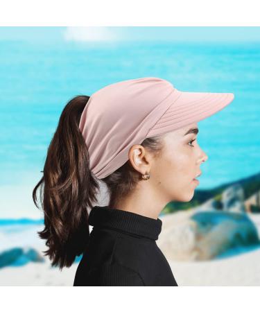 Foldable Pink Sun Visor Cap for Women | Summer Outdoor Sports & Beach Protection - Buy Online on GoSupps.com