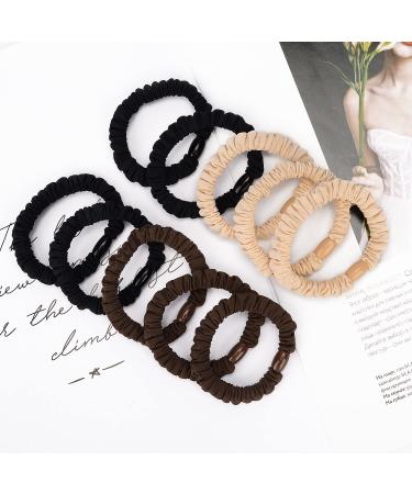 JessLab 10 Pcs Silk Satin Scrunchy Hair Ties - Gentle Elastic Ponytail Holders for Women - Assorted Colors - Buy Online on GoSupps.com