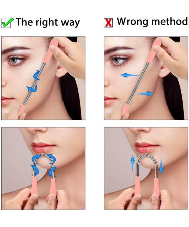 NOENNULL Hair Removal Spring Professional Thread Tool for Women and Men Painless Epilator for Upper Lip Chin Cheeks Eyebrows and Forehead - Buy Online on GoSupps.com