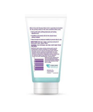 Bikini Zone Anti-Bumps Shave Gel - Dermatologist Recommended Clear Shaving Cream - 5oz (Pack of 2) - Buy Online on GoSupps.com