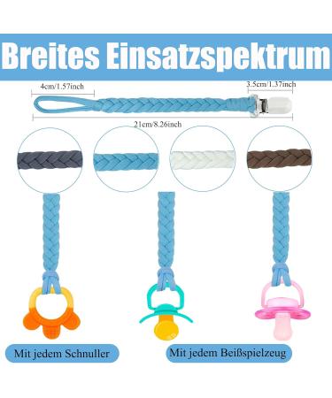 ZKSMNB Pacifier Chains - 4 Pack Boys Cotton Clips & Band for Bibs | Durable Pacifier Holders - Buy Online on GoSupps.com
