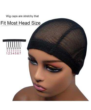 Highshion 5pcs Spandex Mesh Dome Wig Caps - Stretchable, Breathable, and Elastic for Comfortable Wig Making - Big Holes, Dome Caps for Men and Women - Buy Online on GoSupps.com