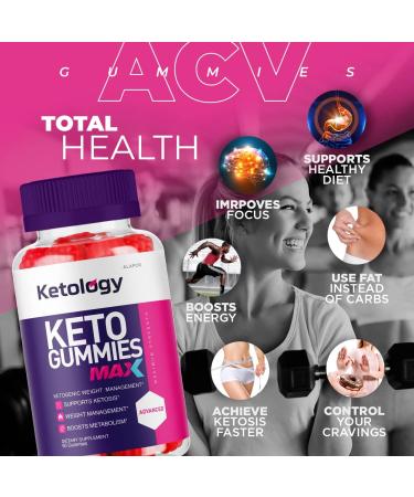 Ketology Keto Max ACV Gummies - Advanced Apple Cider Vinegar Gummies for 30 Days Supply - Buy Online on GoSupps.com