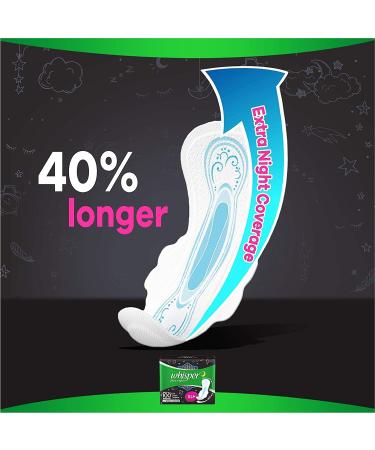 Whisper Ultra Night XL+ 15 Sanitary Pads for Women - Maximum Protection and Comfort - Buy Online on GoSupps.com