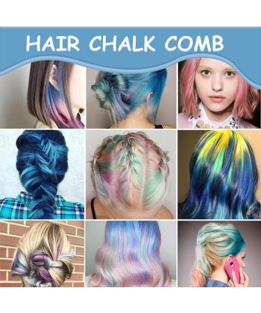 10 Colors Hair Chalks for Girls Temporary Bright Washable Hair Chalk Comb Hair Coloring Kids Hair Dye Glitter Hair Color Combs Dyeing Tool for Halloween Makeup Birthday Cosplay DIY Christmas - Buy Online on GoSupps.com