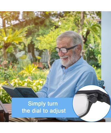 Adjustable Focus Reading Glasses | 0D to +350D Diopters | Anti Blue Light Zoom Eyeglasses for Clear Vision at Any Distance - Buy Online on GoSupps.com