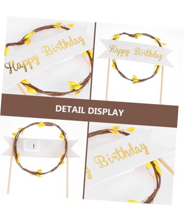 OFFSCH Cake Picks Led Birthday Signs Birthday Cupcake Topper Cake Toppers Wedding Cupcake Topper Wedding Topper Dessert Picks Sandwitch Stick Cake Pick Topper Sandwich Bar Beautiful - Buy Online on GoSupps.com