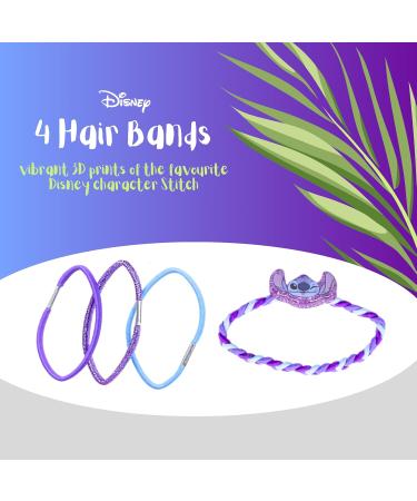 Disney Stitch Beauty Set Including Toiletry Bag 4 Hair Elastics 4 Hair Clips and 2 Scrunchies Scrunchies Gift for Girls Women and Teens - Buy Online on GoSupps.com
