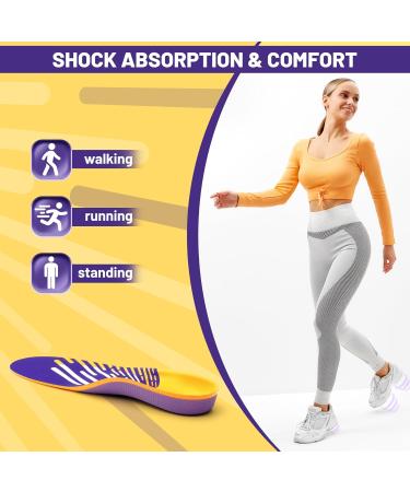IFITNA Plantar Fasciitis Relief Gel Insoles for Men & Women | Metatarsal Pain Arch Support Inserts for Flat Feet Size 10 | Comfort for Standing All Day - Buy Online on GoSupps.com