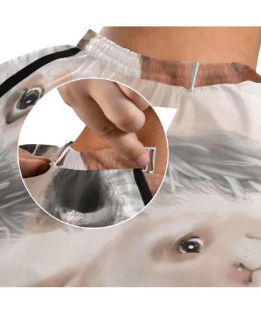 Waterproof Barber Cape with Watercolor Patterns & Woodland Animals - Unisex Hair Cutting Bib for Men - Cheetah Design Deer Rabbits Hedgehogs Bears Owls Foxes - Buy Online on GoSupps.com