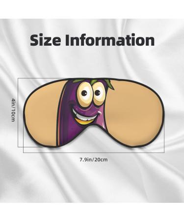 Cartoon Eggplant Soft Sleeping Mask Women Breathable Eye Band Perfect for Travel and Relaxation - Buy Online on GoSupps.com