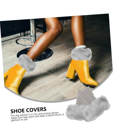 Buy Besportble 2 Pair Fur Boot Covers for Women | Warm Ankle Boot Cuffs & Leg Gums for Winter - Buy Online on GoSupps.com