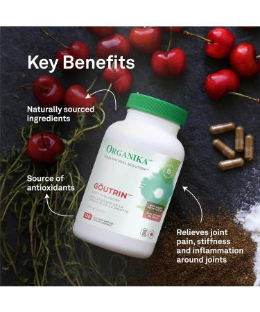 Organika Goutrin- Gout Relief Formulation Reduce Uric Acid Diuretic 120 vcaps 120 count (Pack of 1) - Buy Online on GoSupps.com