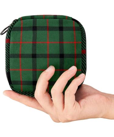 Portable Tartan Plaid Storage Bag for Women & Girls | Menstrual Cup Holder | Stylish Bandage Pouch - Buy Online on GoSupps.com