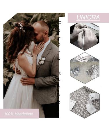 Unicra Bride Wedding Hair Vine Silver Flower Headpiece Bridal Leaf Hair Accessories for Women and Girls - Buy Online on GoSupps.com