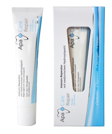 APA Care Repair 2 tubes |Intensive repair for the tooth enamel structure and against microise and starting tooth decay |Dental care with hydroxylapatite |For sensitive teeth |2 x 30 ml