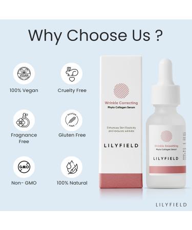 LILYFIELD Wrinkle Correcting Serum - Phyto Collagen & Vitamin C Anti-Aging Dark Spot Targeting | Korean Skincare for All Skin Types - 30ml - Buy Online on GoSupps.com