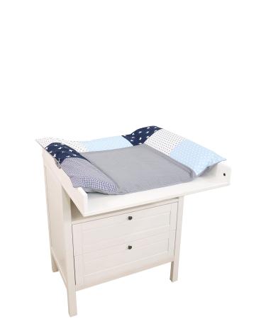 ULLENBOOM diaper cover cover 75x85 cm blue light blue gray (made in EU) - removable cover for diaper pad 85x75 baby cover for diaper pad made of cotton winding train for changing table - Buy Online on GoSupps.com