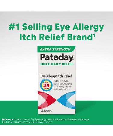 Pataday Extra Strength Relief Eye Drops 2.5ml - Pack of 2 - Fast Allergy Relief - Buy Online on GoSupps.com