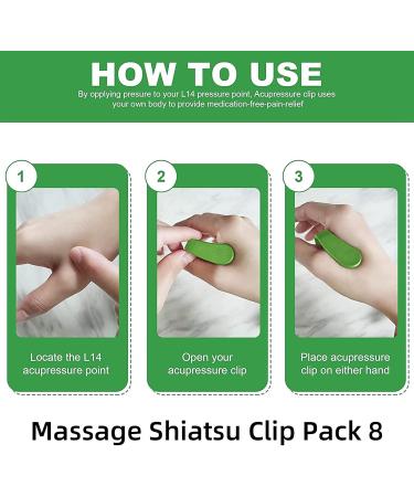 Portable Acupressure Clip Set (8 Pieces) - Effective Migraine & Tension Relief Device - Buy Online on GoSupps.com