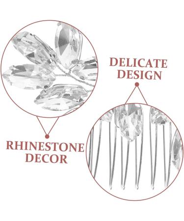 PLAFOPE Crystal Hair Accessories Decorative Hair Side Comb Wedding Hair Side Comb Decorative Hair Comb Wedding Hair Accessories for Brides Wedding Hair Comb for Bridal Rhinestone Hair Comb - Buy Online on GoSupps.com