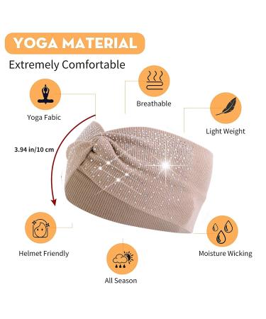 Cakure Crystal Rhinestone Headbands Pack of 3 - Wide Bling Turban Head Wraps for Women and Girls - Elastic Twist Scarf for Sports and Fashion - Type A - Buy Online on GoSupps.com