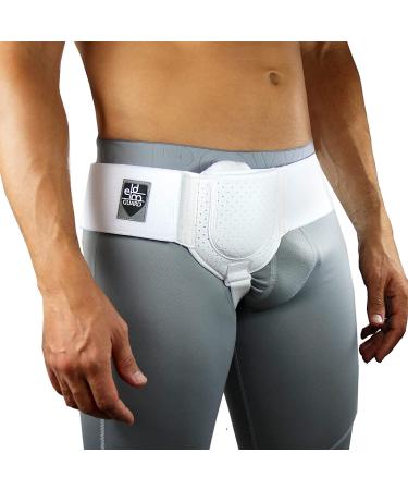 Everyday medical broken belt belts for men and women-broken band Bentruch Bandage left and right portable-flexible adjustable inguinal hernia belt (white l/xl (112-140 cm hips)) white l/xl (1 Pack)