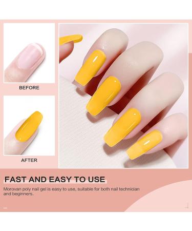 Morovan Poly Gel Nail Kit - 6 Colors Professional Poly Extension Gel Starter Kit for Easy DIY Nail Art at Home - Buy Online on GoSupps.com