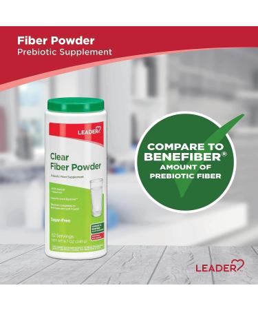 LEADER Prebiotic Fiber Supplement Powder Soluble Wheat Dextrin Dissolves Clear Tasteless & Grit-Free Non-Thickening Gluten & Sugar-Free Unflavored Daily Fiber for Gut Health 186 Servings 3-Pack 62 Servings (Pack of 3  - Buy Online on GoSupps.com