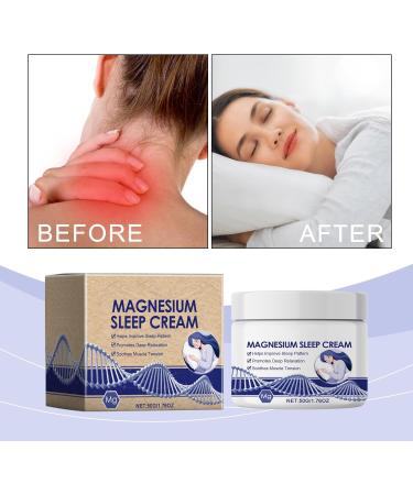 Magnesium Sleep Cream 50g: Enhanced with Rosemary for Deep Relaxation Soothes Muscle Tension Improves Sleep Quality - Buy Online on GoSupps.com
